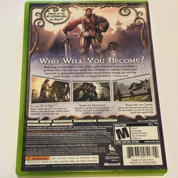 Fable II Not For Resale Xbox 360 Complete in Box - Picture 2 of 3
